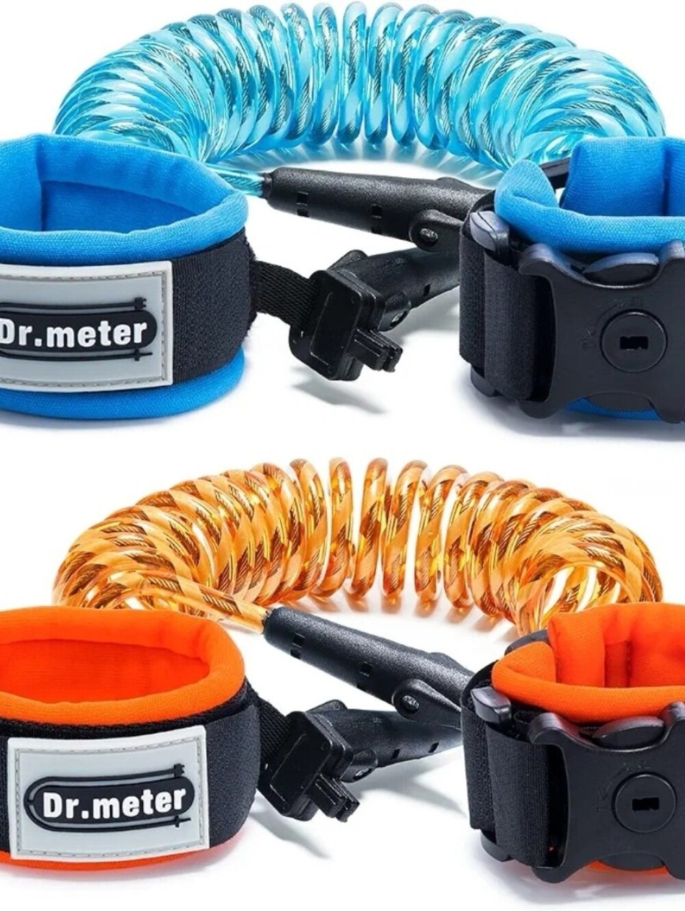 Dr. Meter Toddler Leash, 2 Pack Safety Anti Lost Wrist Link with Key Lock